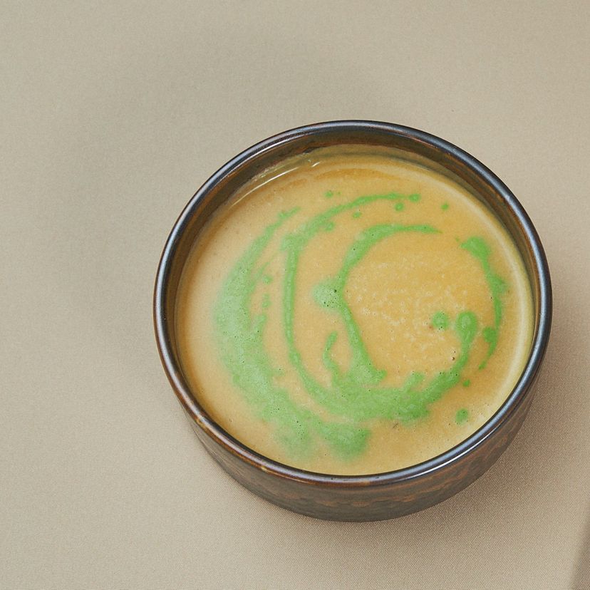 Тыквенный крем-суп с кокосовым молоком и чиабаттой